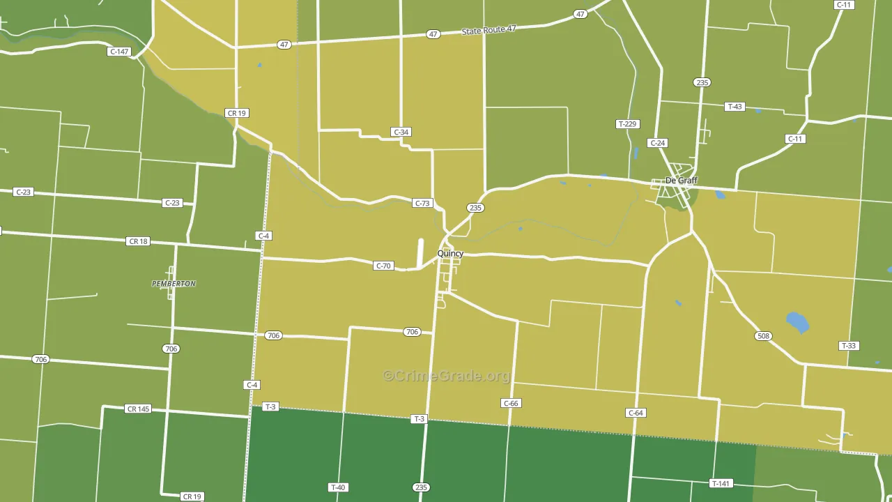 43343, OH Map of Drug-Related Crime Rates