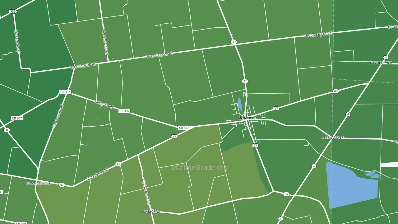 43344, OH Map of Drug-Related Crime Rates