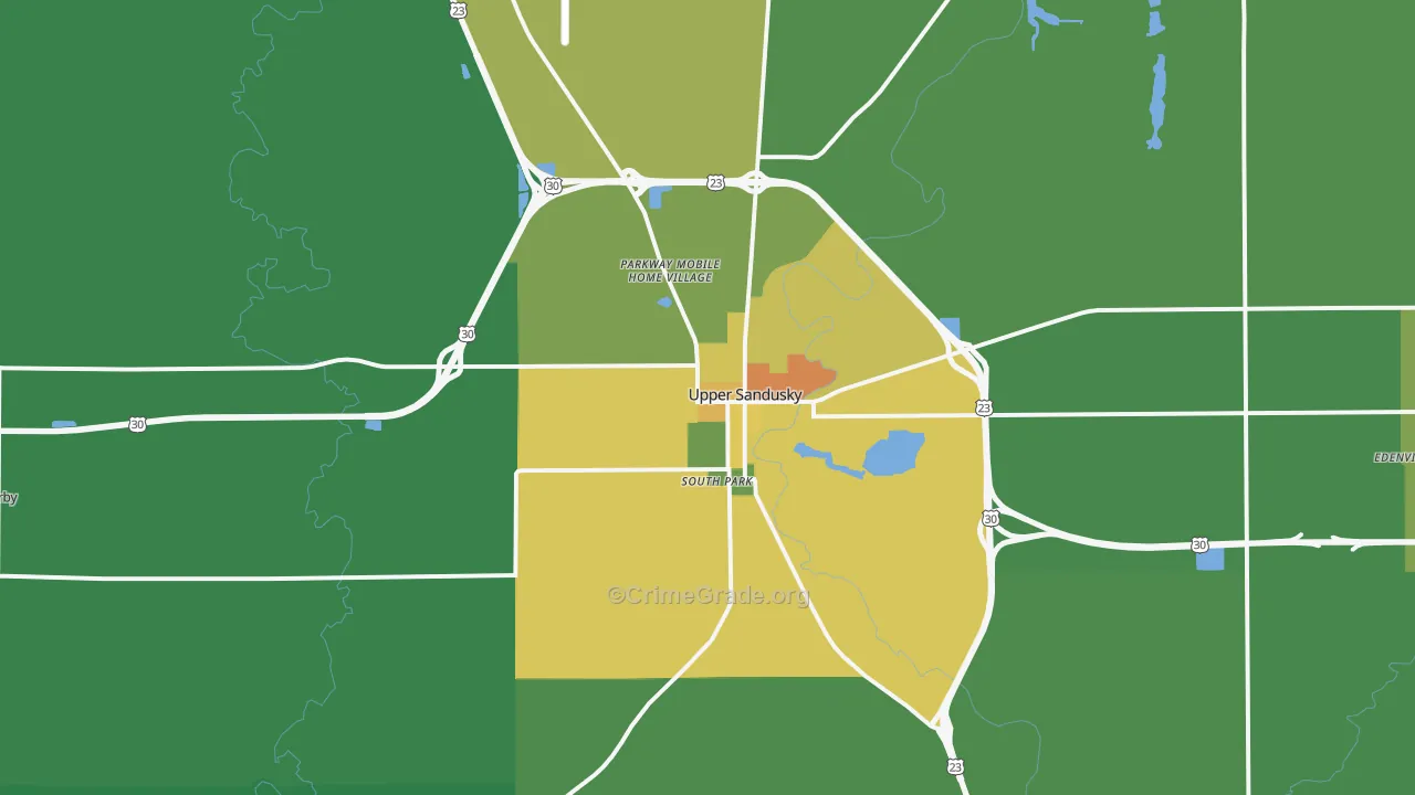 43351, OH Map of Drug-Related Crime Rates
