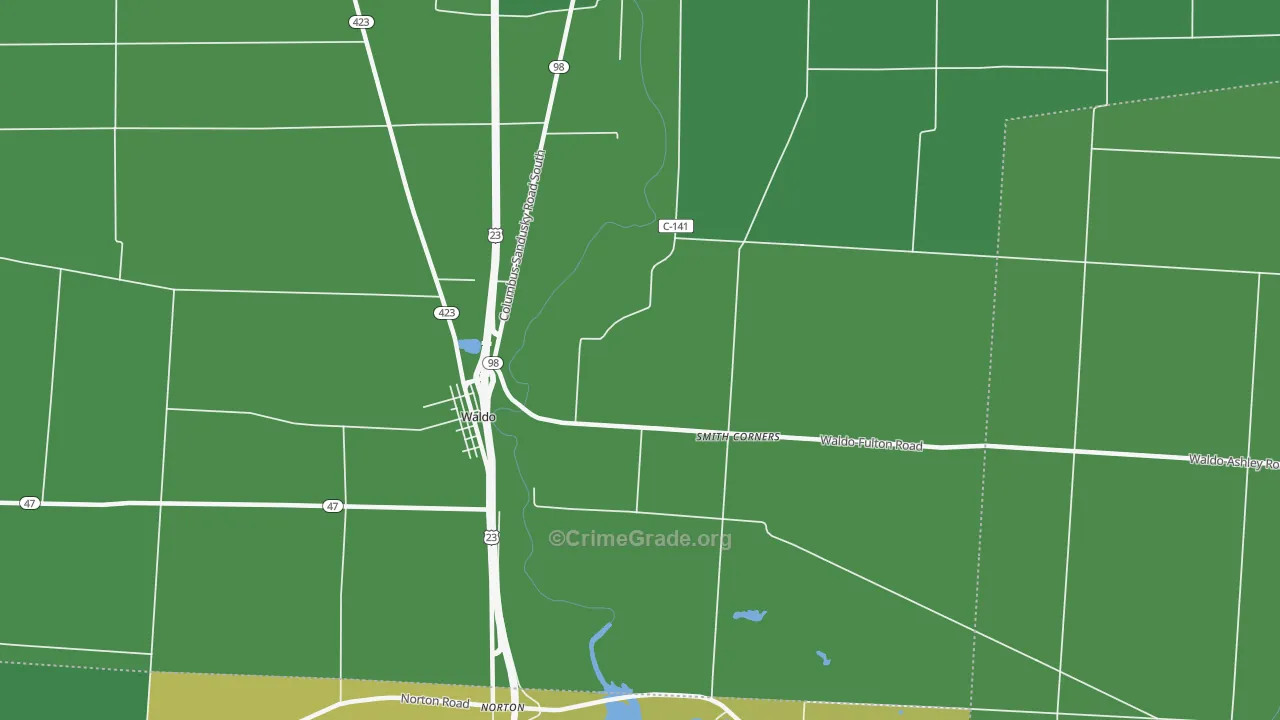 43356, OH Map of Drug-Related Crime Rates