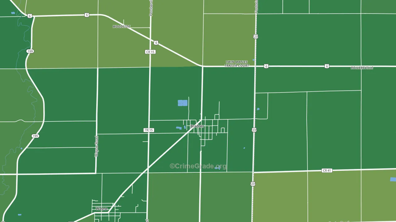 43406, OH Map of Drug-Related Crime Rates