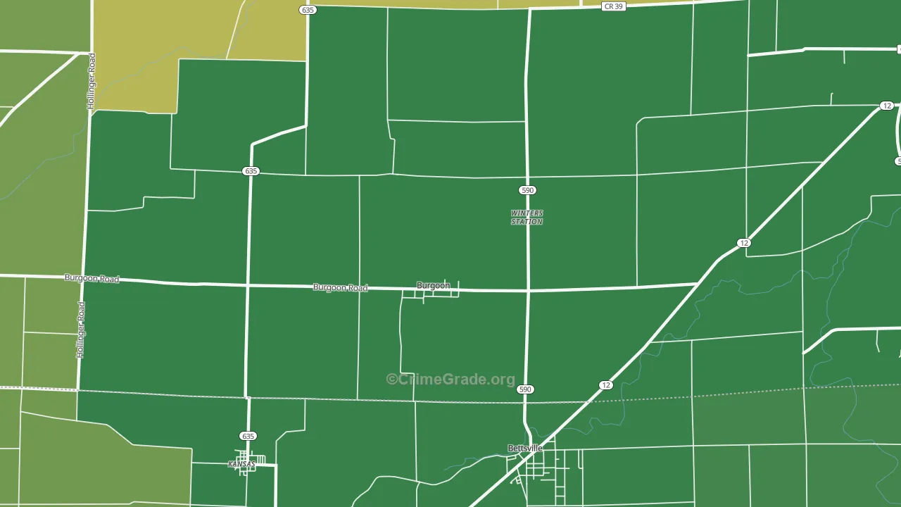 43407, OH Map of Drug-Related Crime Rates