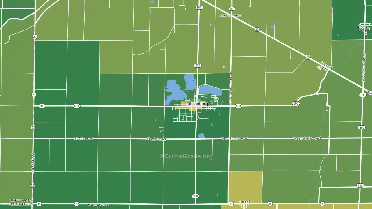 43431, OH Map of Drug-Related Crime Rates