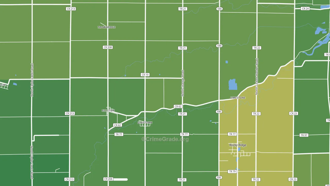 43432, OH Map of Drug-Related Crime Rates