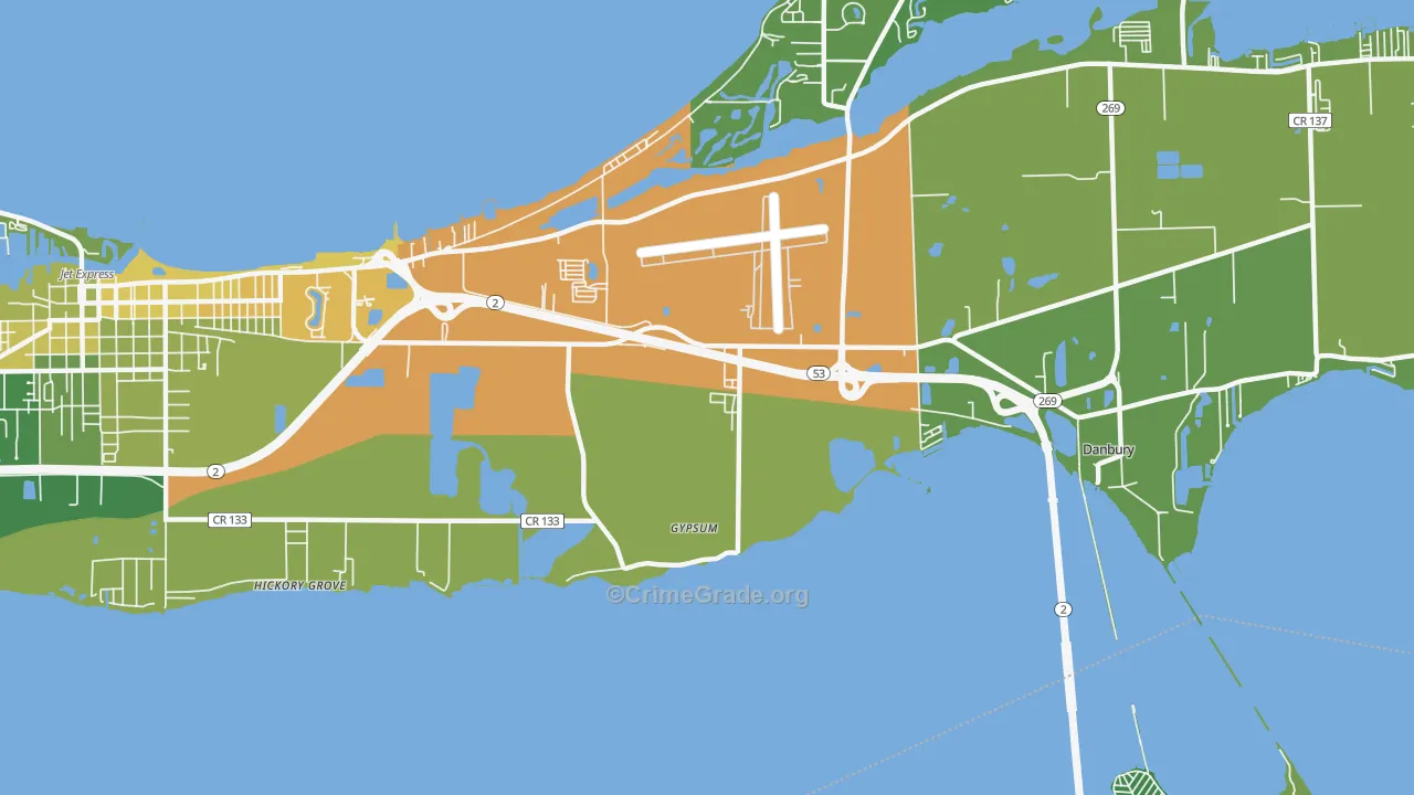 43433, OH Map of Drug-Related Crime Rates
