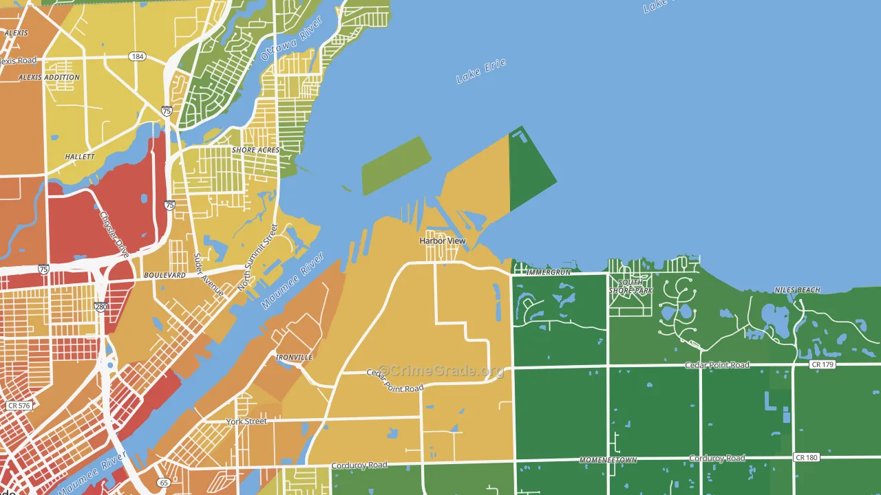 43434, OH Map of Drug-Related Crime Rates