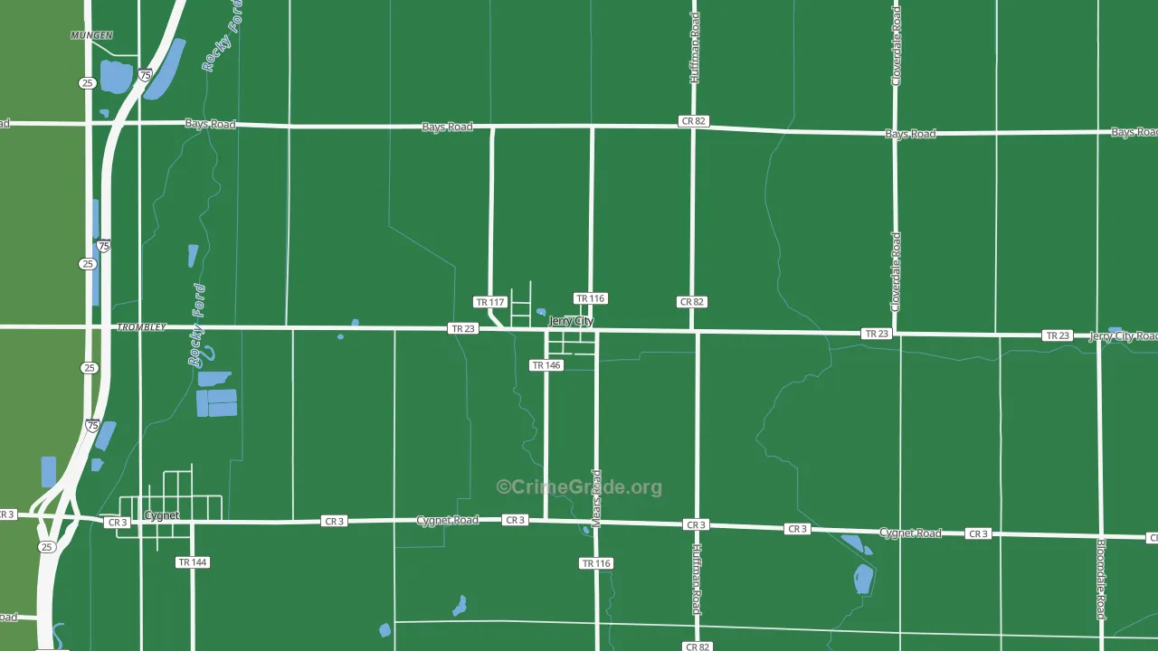 43437, OH Map of Drug-Related Crime Rates