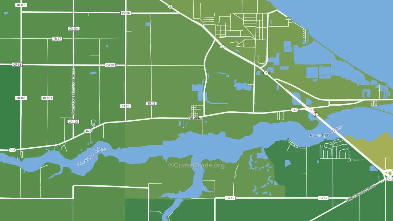 43439, OH Map of Drug-Related Crime Rates