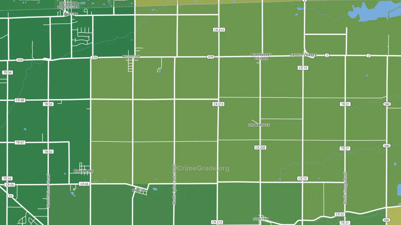43445, OH Map of Drug-Related Crime Rates