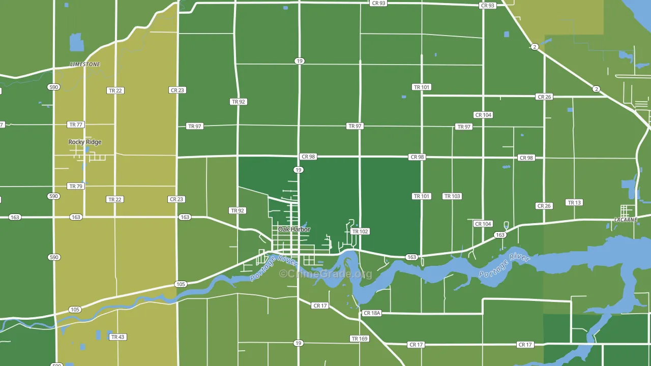 43449, OH Map of Drug-Related Crime Rates
