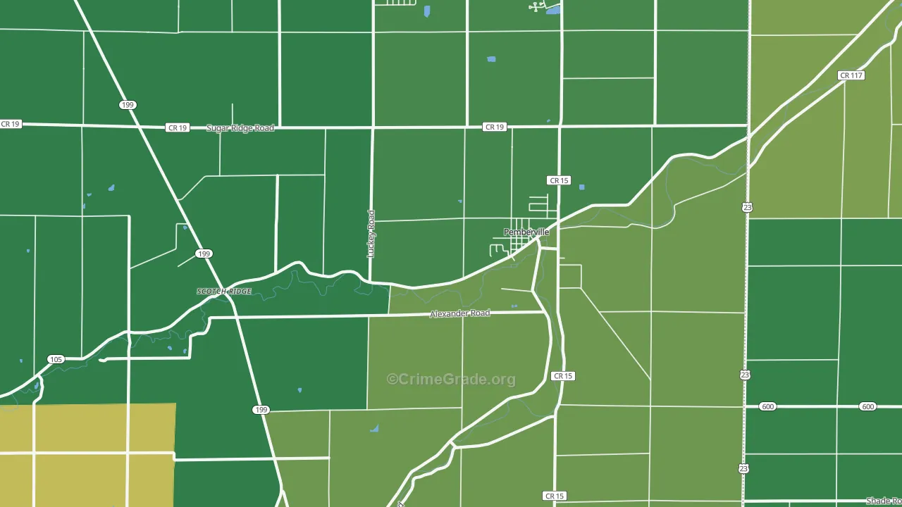 43450, OH Map of Drug-Related Crime Rates