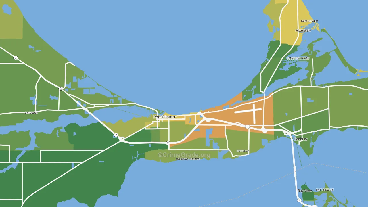 43452, OH Map of Drug-Related Crime Rates