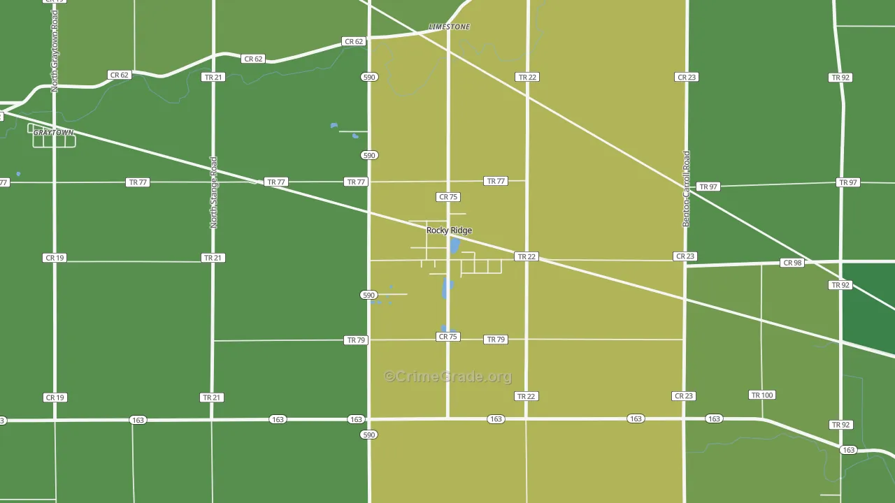 43458, OH Map of Drug-Related Crime Rates