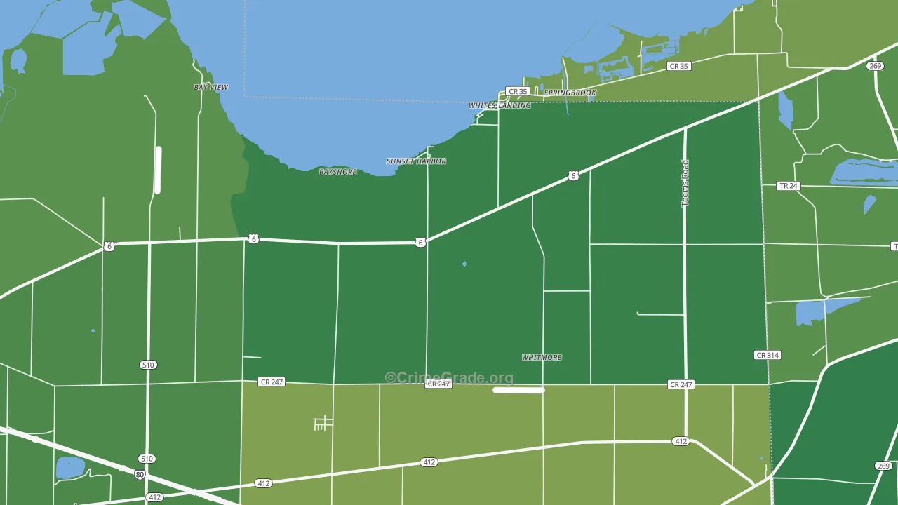 43464, OH Map of Drug-Related Crime Rates
