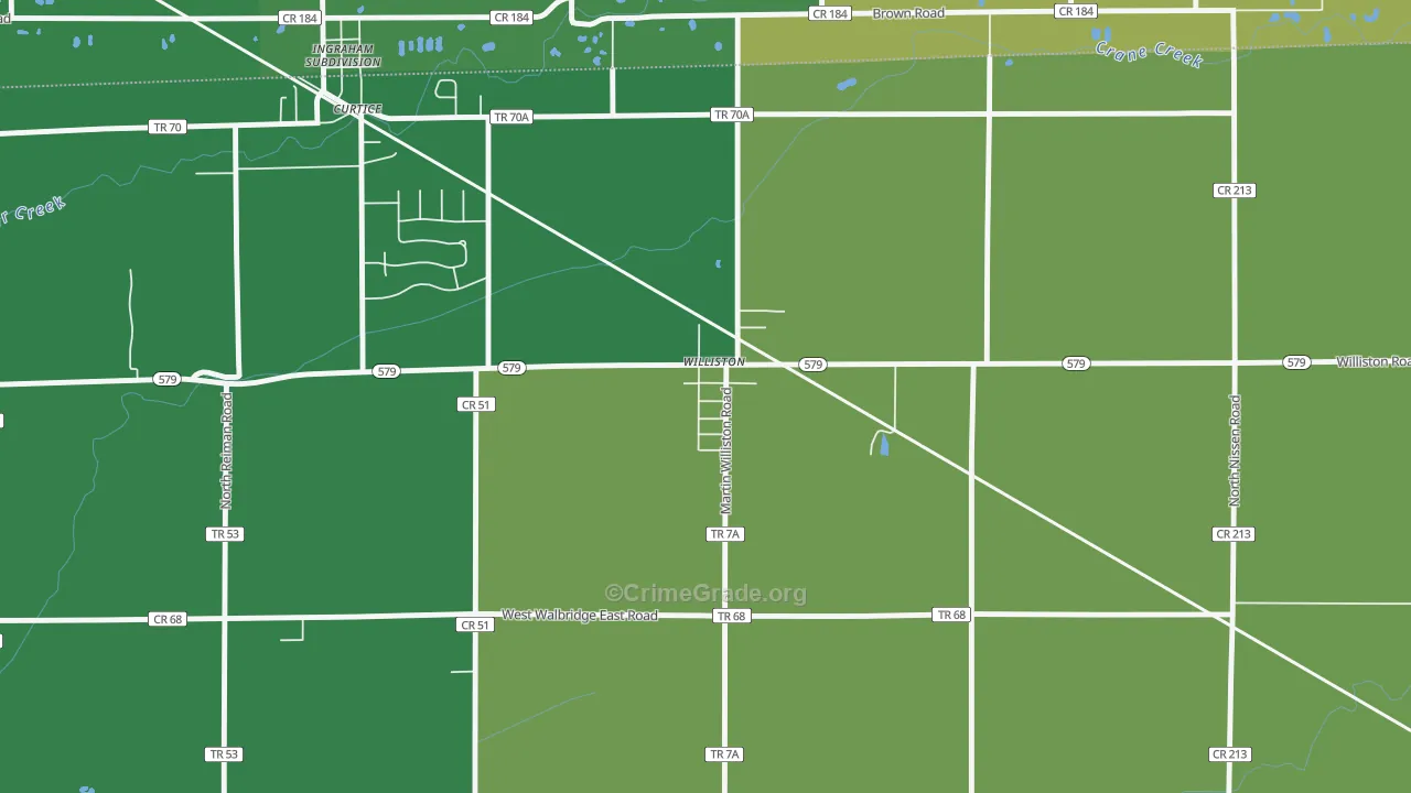 43468, OH Map of Drug-Related Crime Rates
