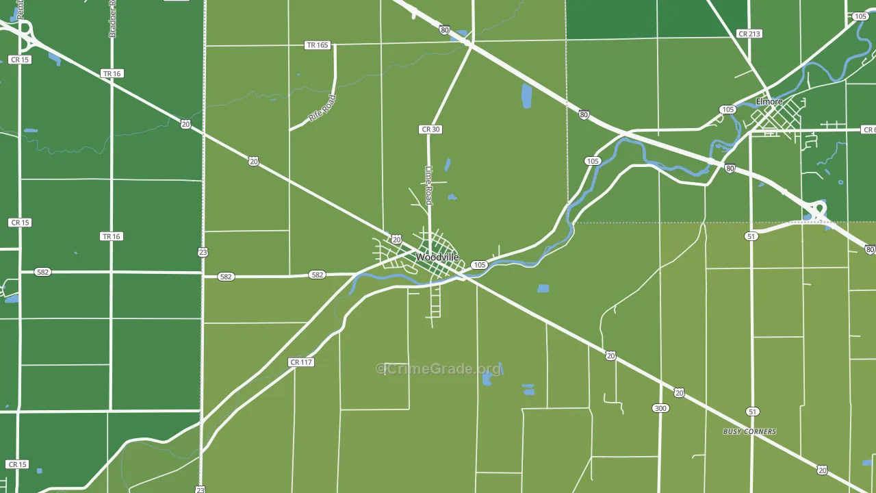 43469, OH Map of Drug-Related Crime Rates