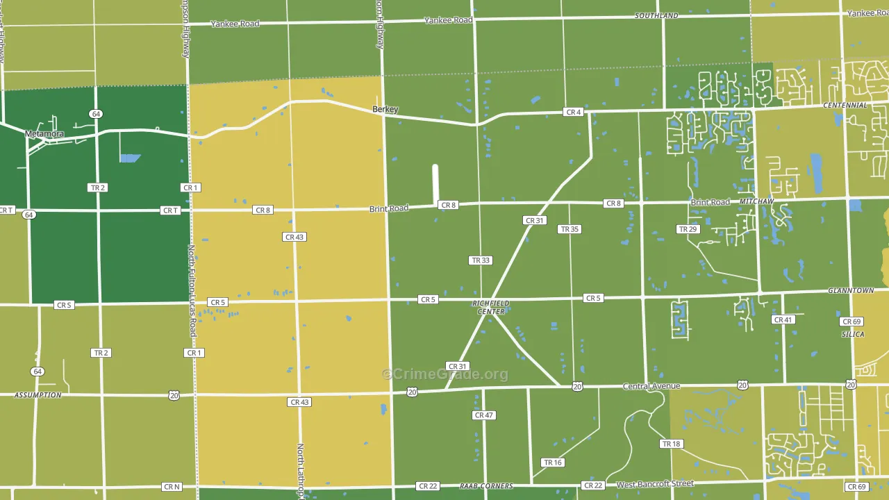 43504, OH Map of Drug-Related Crime Rates