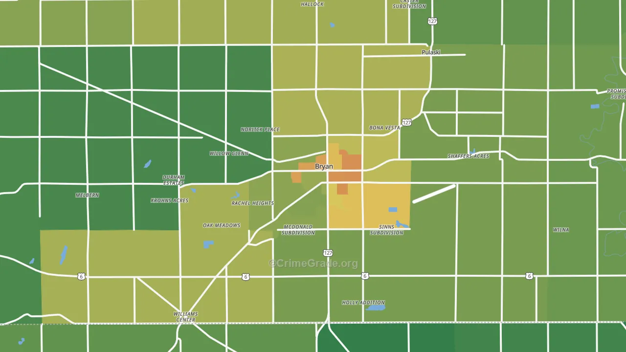 43506, OH Map of Drug-Related Crime Rates