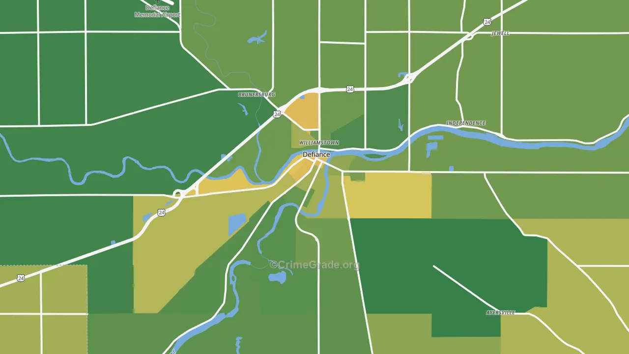 43512, OH Map of Drug-Related Crime Rates