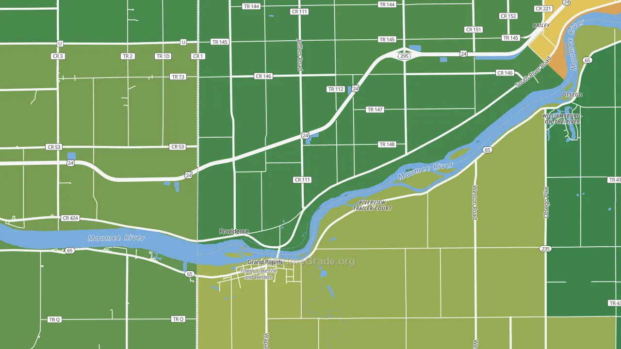 43522, OH Map of Drug-Related Crime Rates