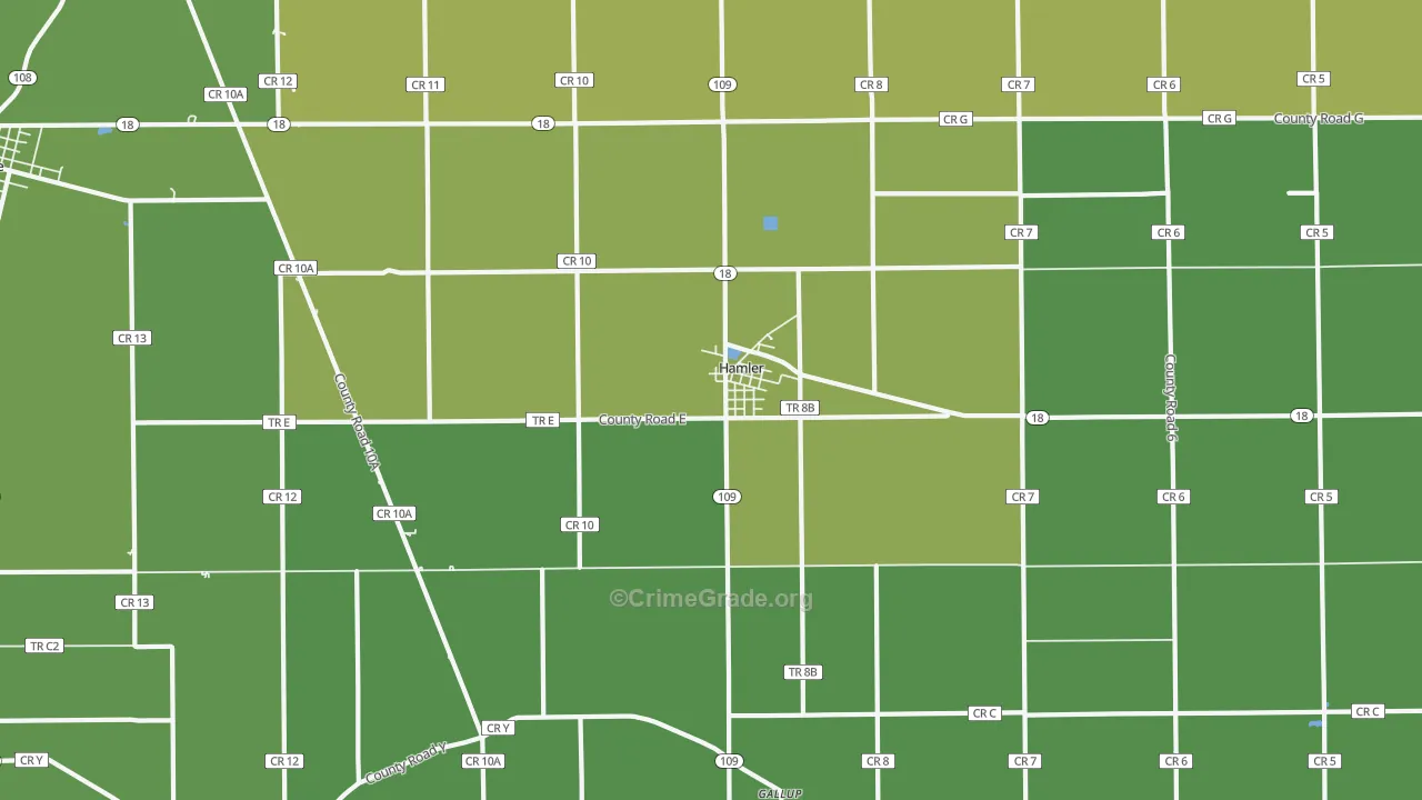 43524, OH Map of Drug-Related Crime Rates