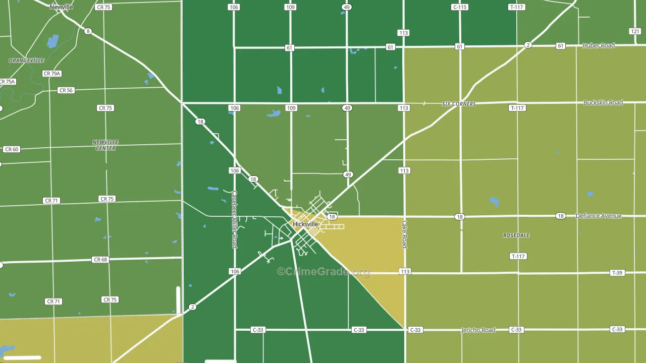 43526, OH Map of Drug-Related Crime Rates