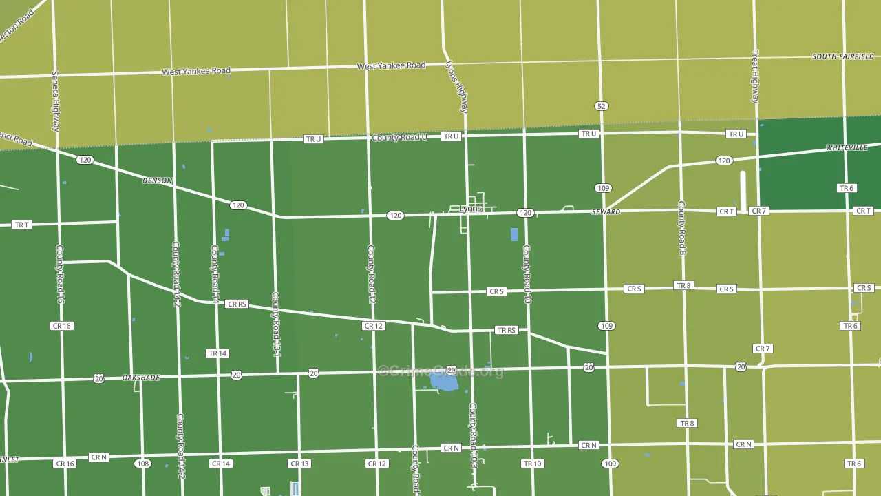 43533, OH Map of Drug-Related Crime Rates