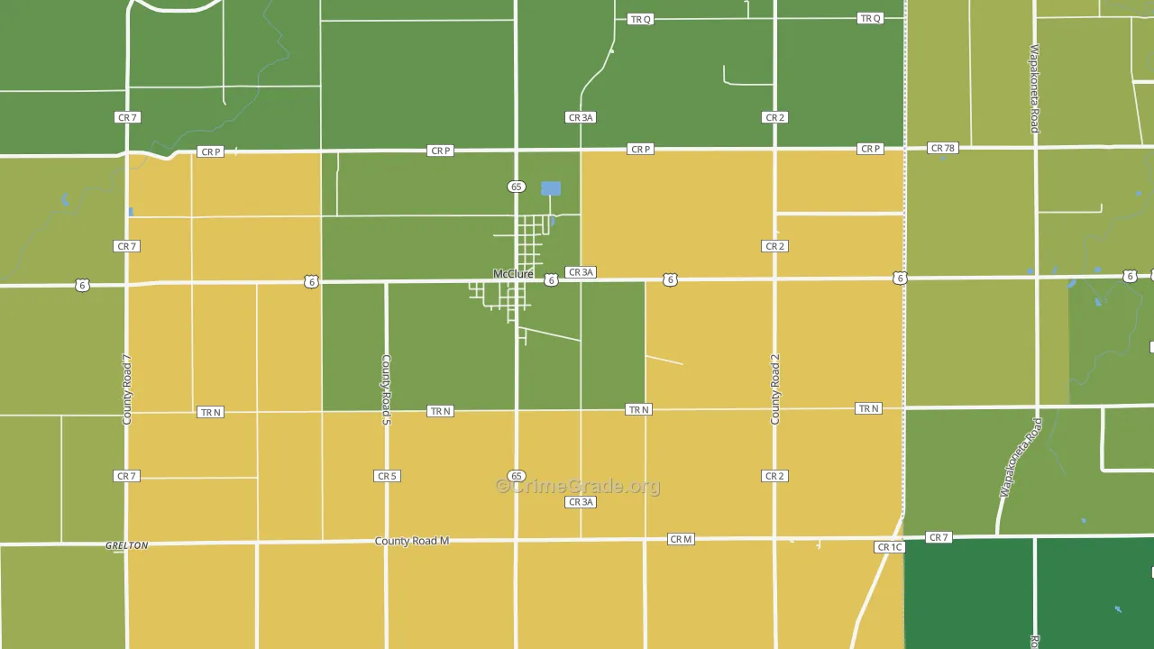 43534, OH Map of Drug-Related Crime Rates