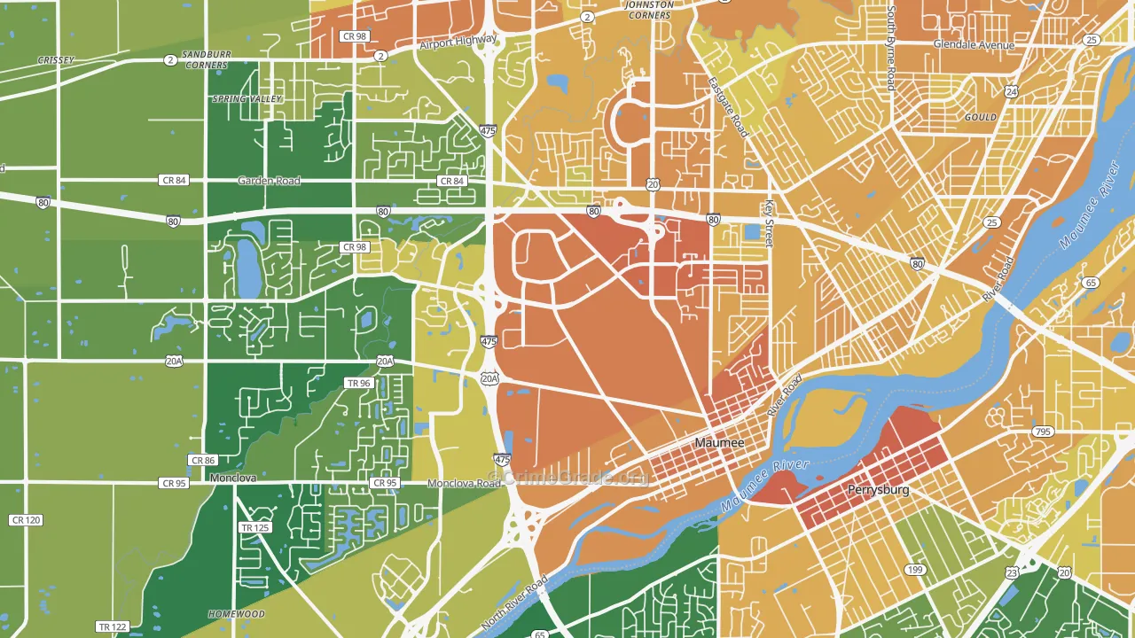43537, OH Map of Drug-Related Crime Rates