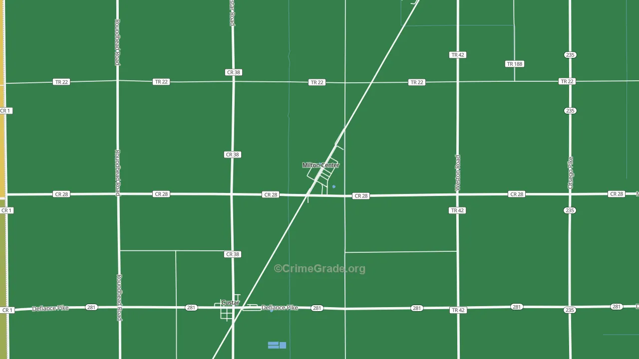 43541, OH Map of Drug-Related Crime Rates