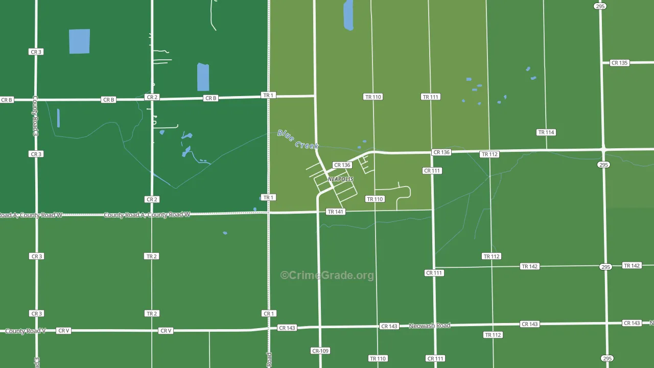43547, OH Map of Drug-Related Crime Rates