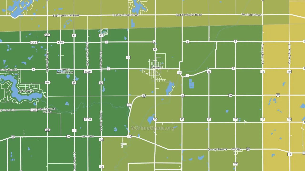 43554, OH Map of Drug-Related Crime Rates