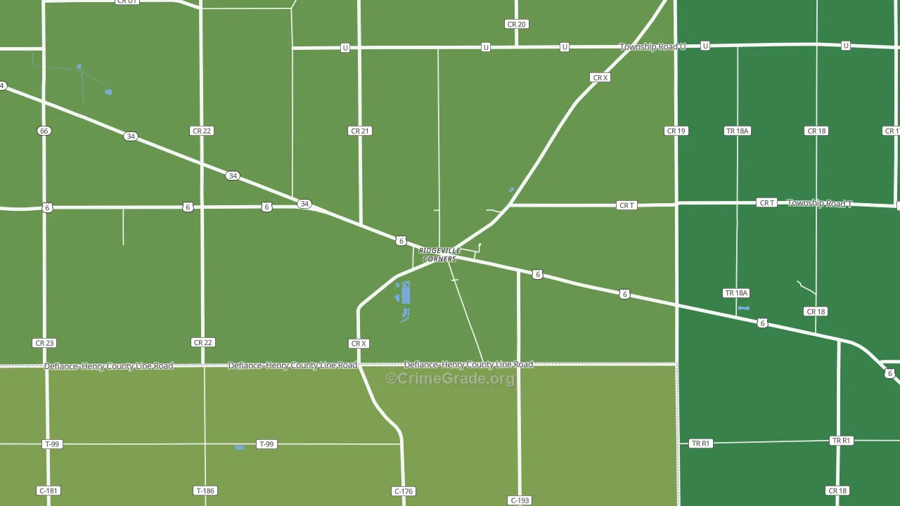 43555, OH Map of Drug-Related Crime Rates