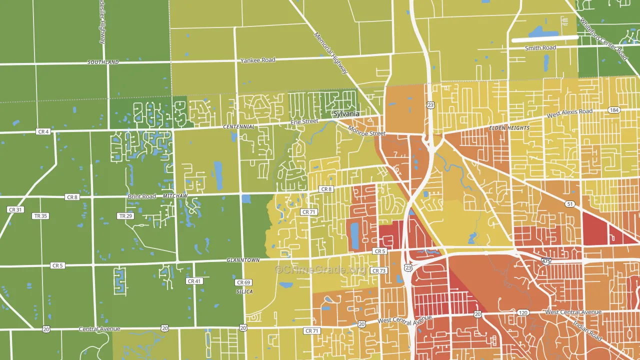 43560, OH Map of Drug-Related Crime Rates