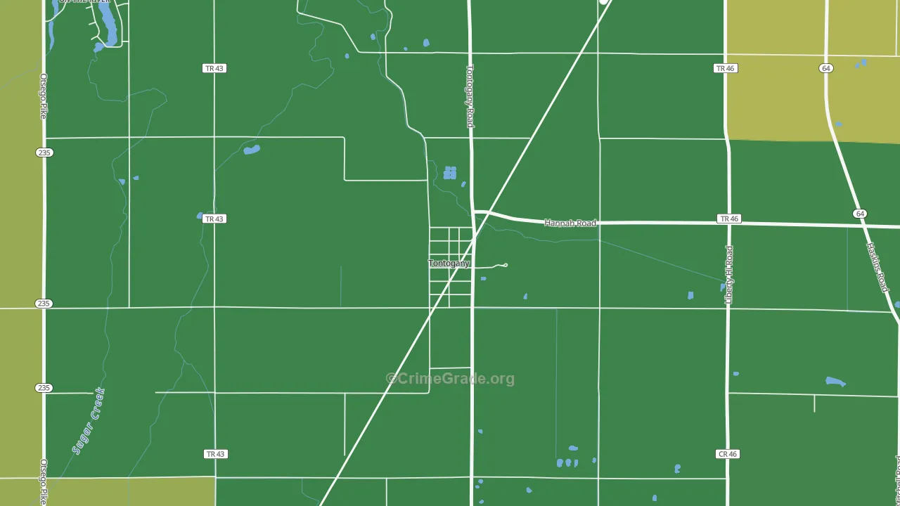 43565, OH Map of Drug-Related Crime Rates