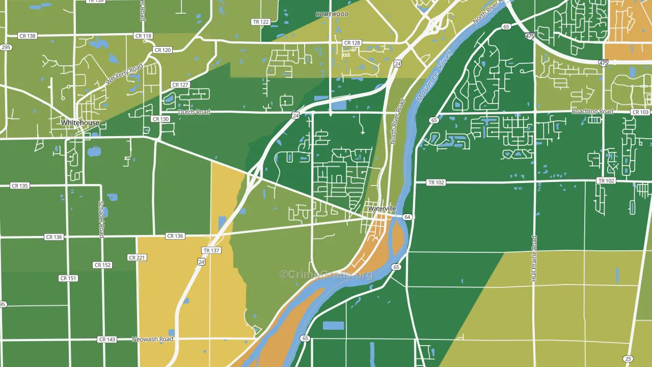 43566, OH Map of Drug-Related Crime Rates