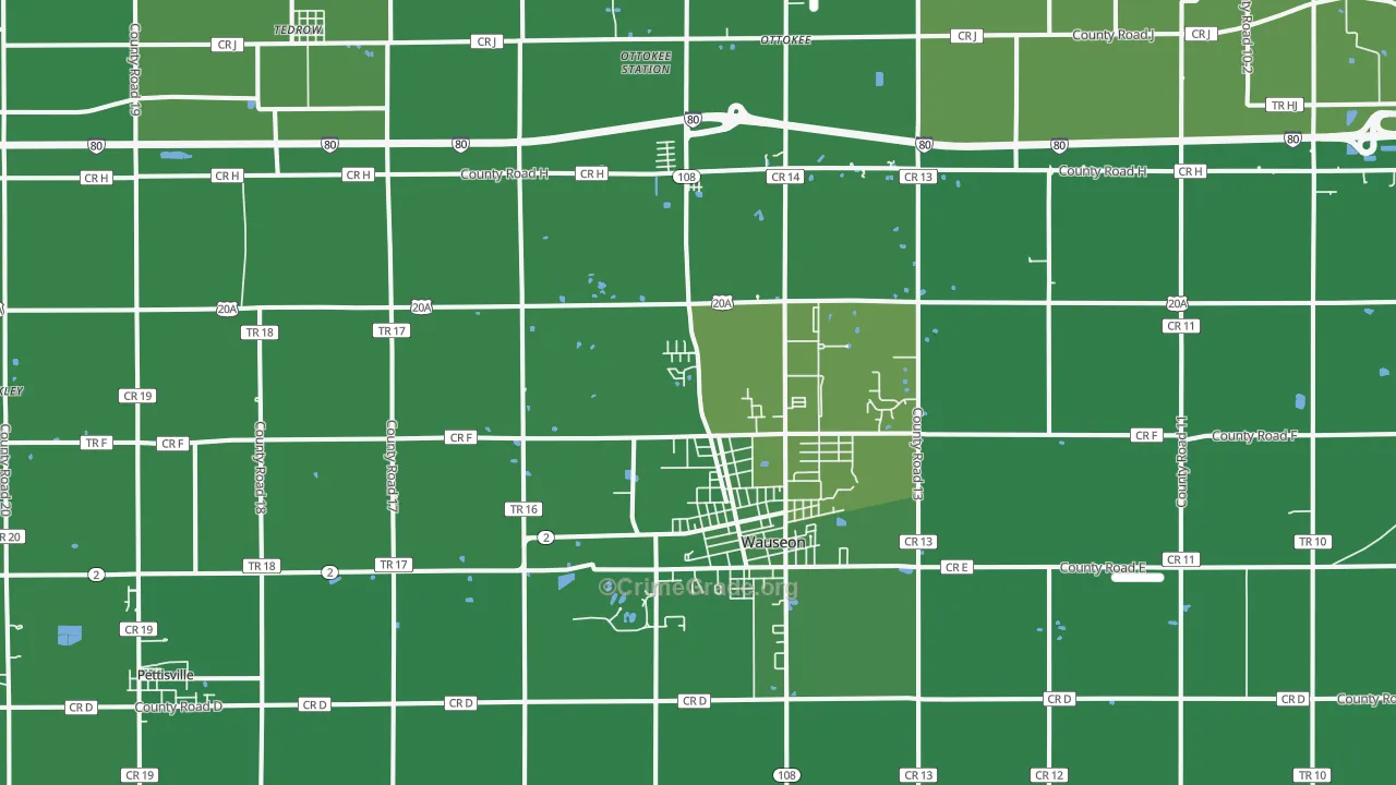 43567, OH Map of Drug-Related Crime Rates