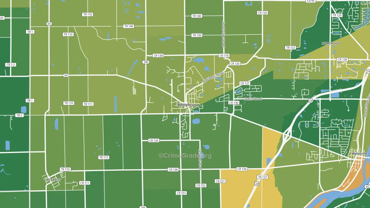 43571, OH Map of Drug-Related Crime Rates