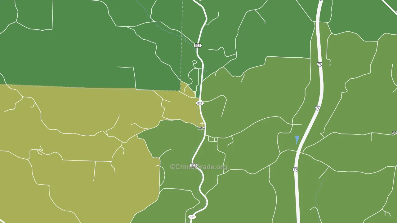 43711, OH Map of Drug-Related Crime Rates