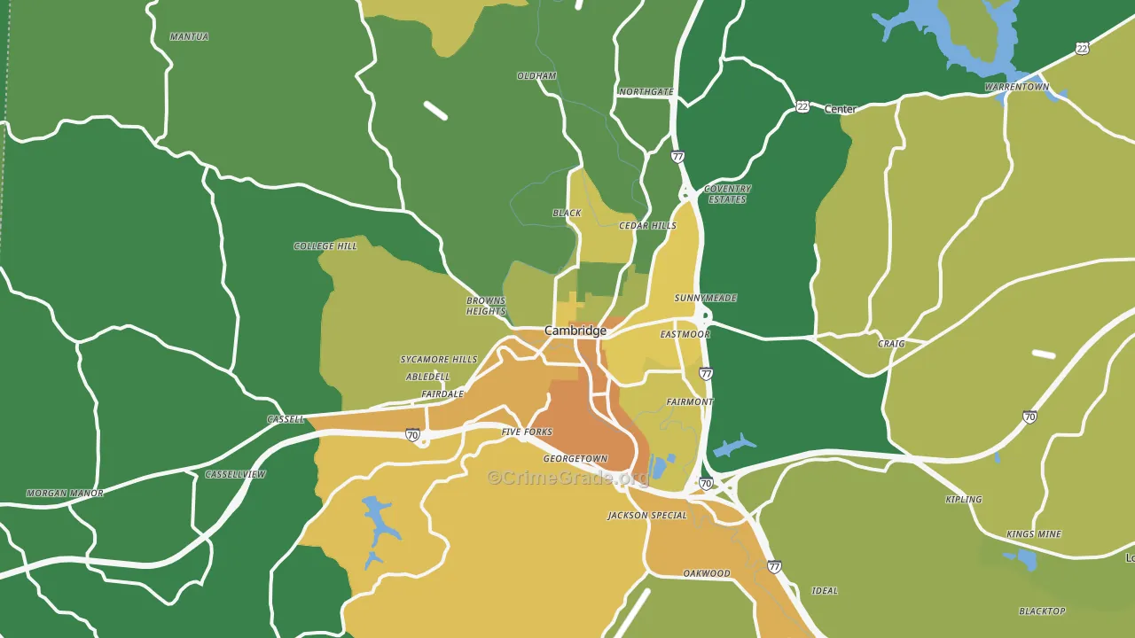 43725, OH Map of Drug-Related Crime Rates