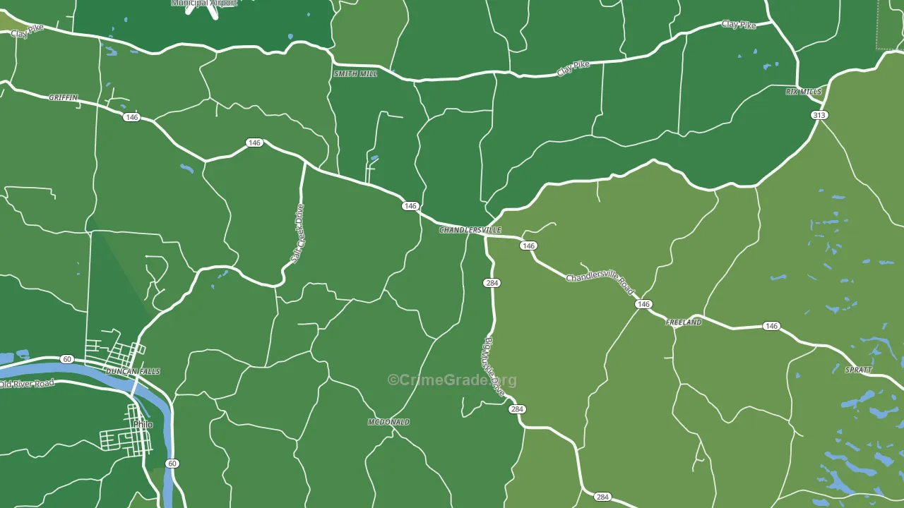 43727, OH Map of Drug-Related Crime Rates