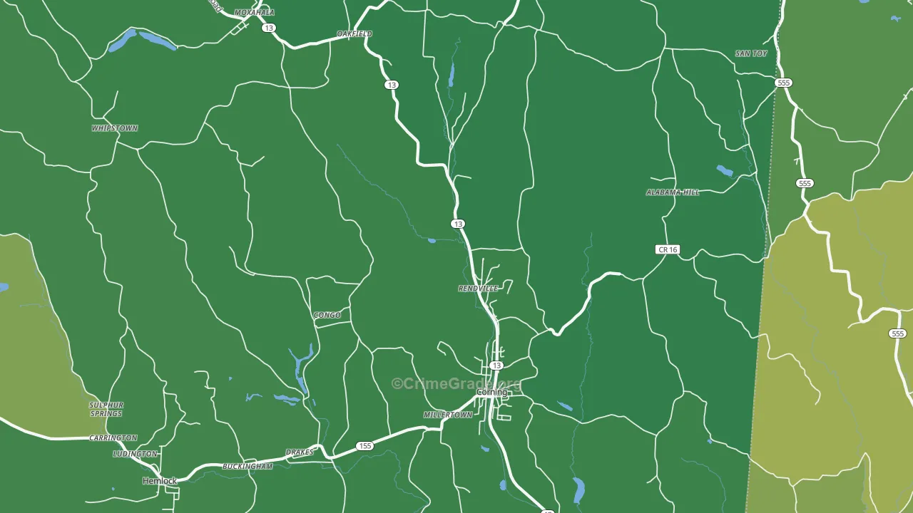 43730, OH Map of Drug-Related Crime Rates