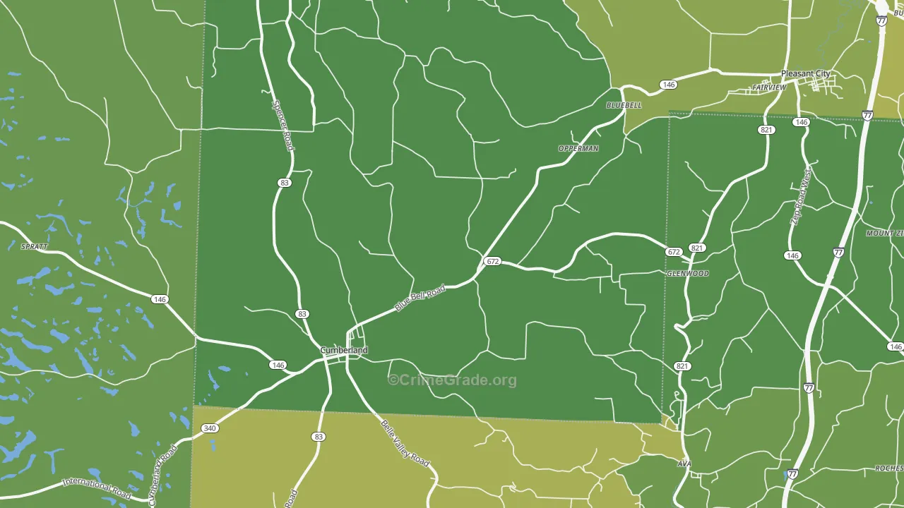 43732, OH Map of Drug-Related Crime Rates