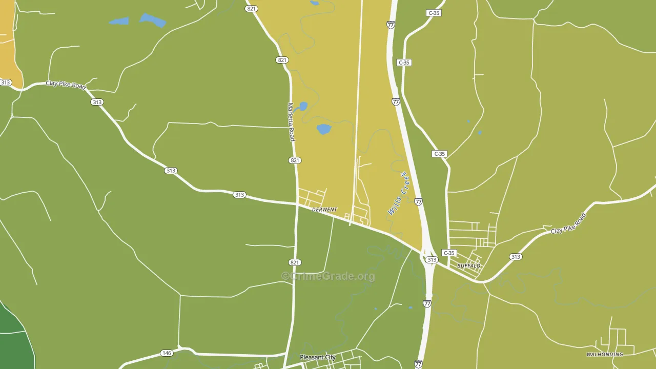 43733, OH Map of Drug-Related Crime Rates