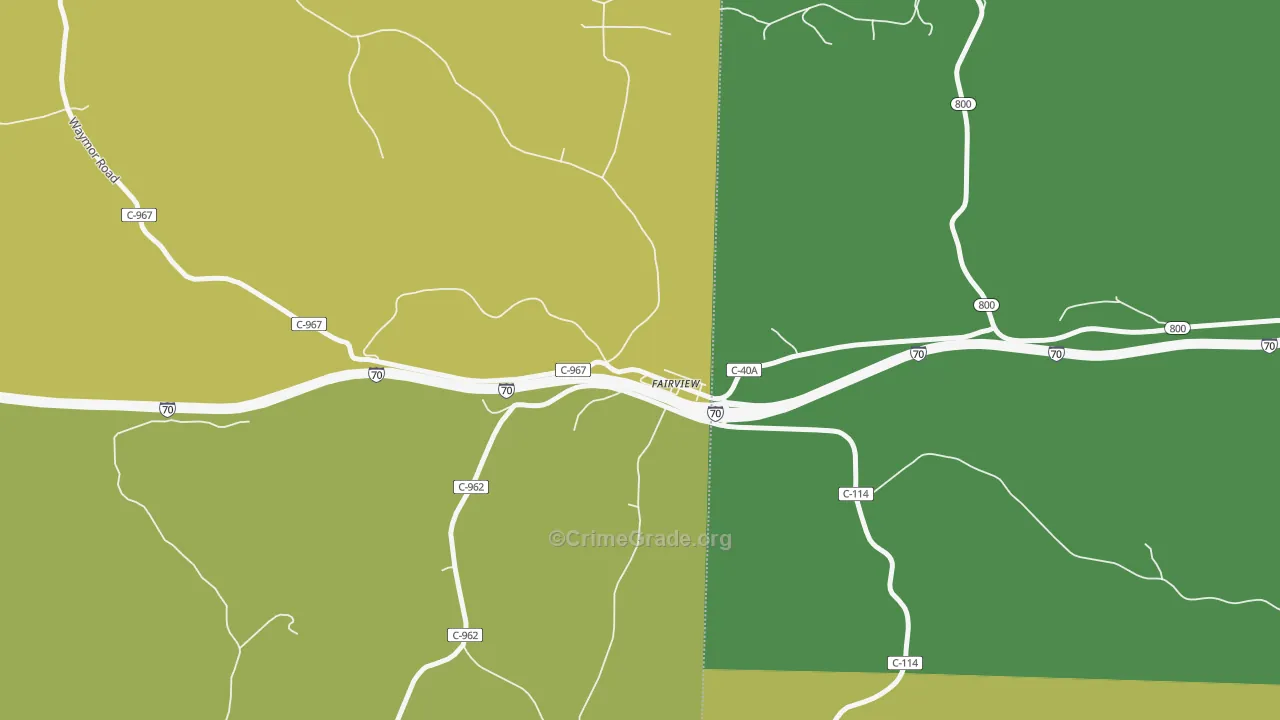 43736, OH Map of Drug-Related Crime Rates