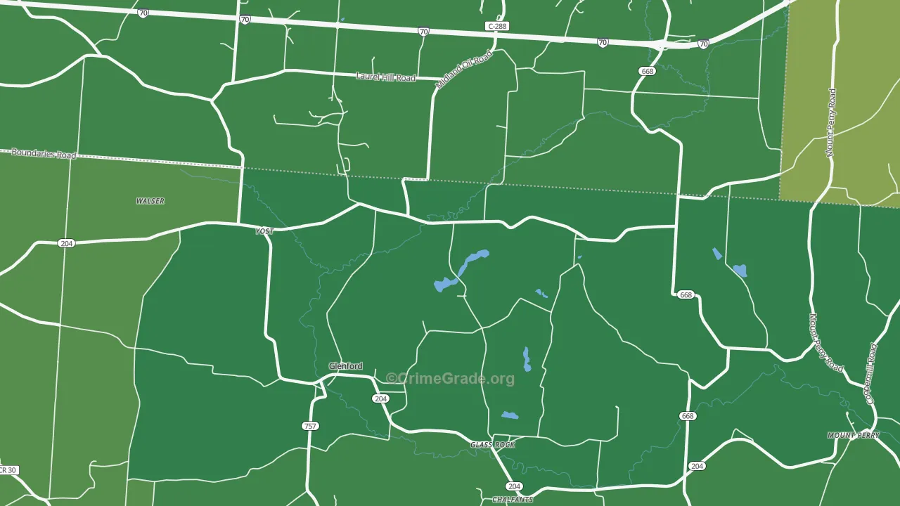 43739, OH Map of Drug-Related Crime Rates