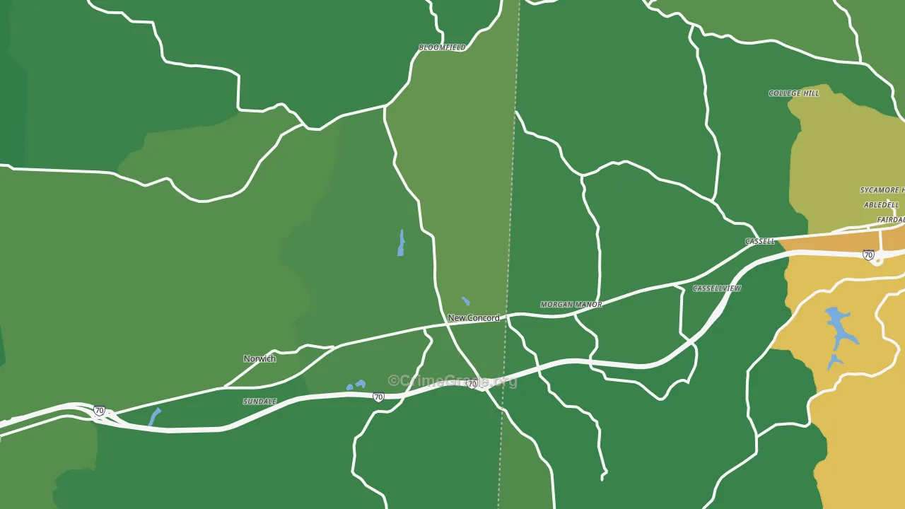 43762, OH Map of Drug-Related Crime Rates