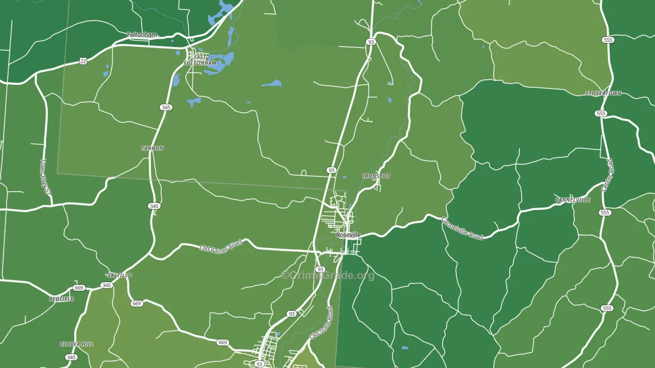 43777, OH Map of Drug-Related Crime Rates