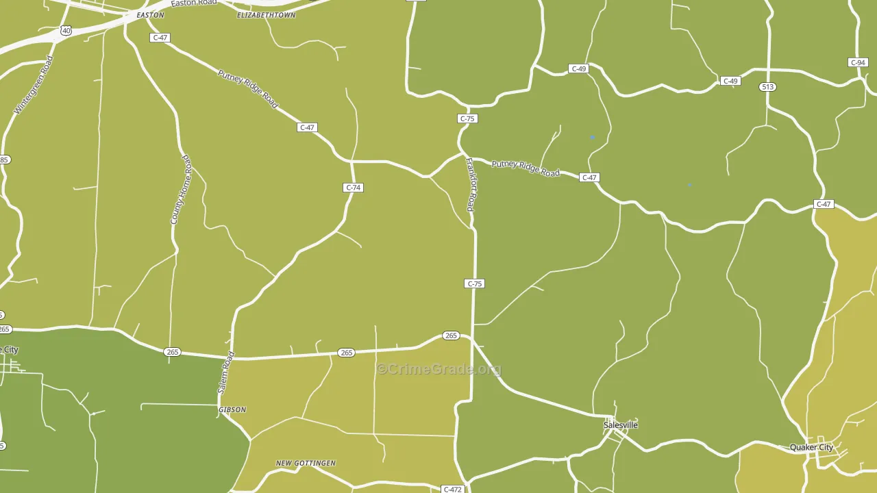 43778, OH Map of Drug-Related Crime Rates