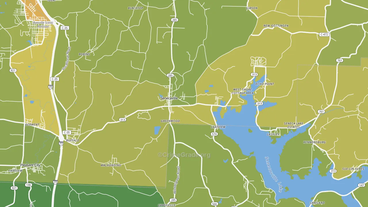 43780, OH Map of Drug-Related Crime Rates